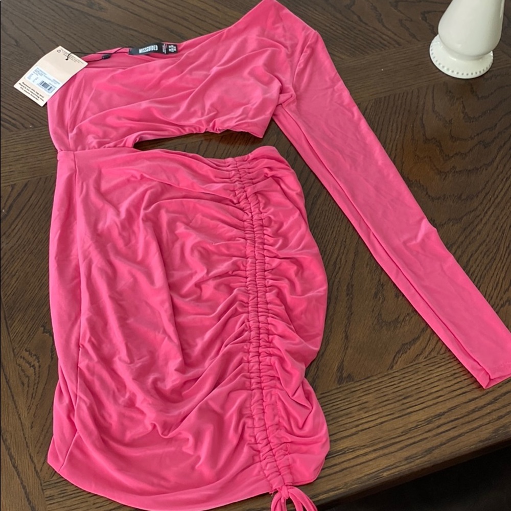 Missguided pink bodycon dress